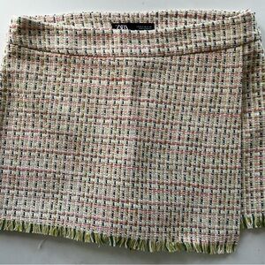 Zara Women's Multicolor Tweed Pencil Skirt